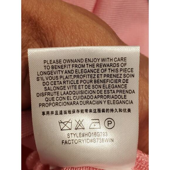 Meilun Women Pink Rayon Pull on Pencil & Straight Mini Stretch Skirt Size Large - Picture 9 of 11